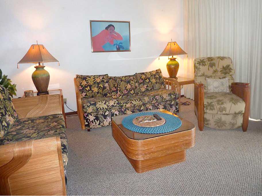 Living Room - Pono Kai Resort Condominium #B201, Kauai, HI